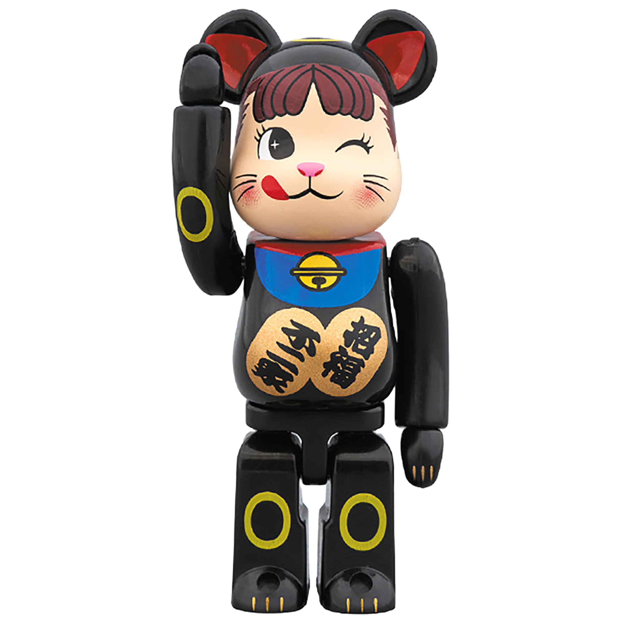 BE@RBRICK 招き猫 ペコちゃん 黒 100％ ＆ 400％