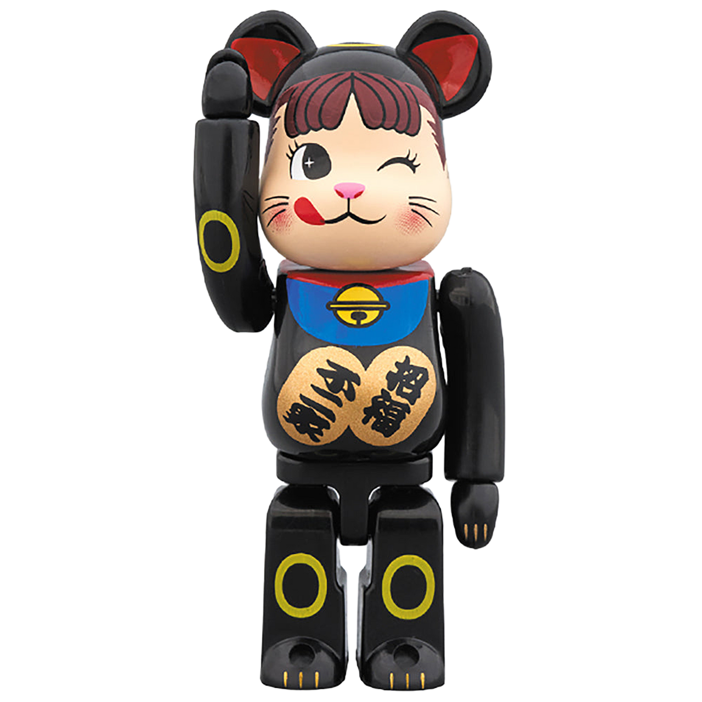 BE@RBRICK 招き猫 ペコちゃん 黒 100％ ＆ 400％