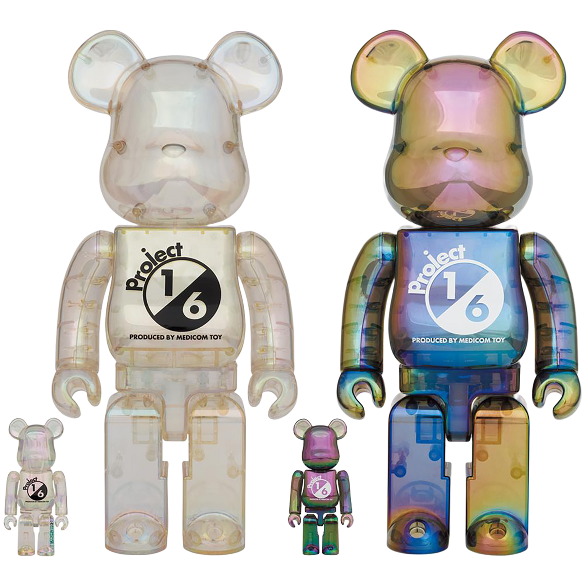 BE@RBRICK project 1/6 100% & 400% CLEAR CHROME Ver. / BLACK CLEAR CHROME Ver.