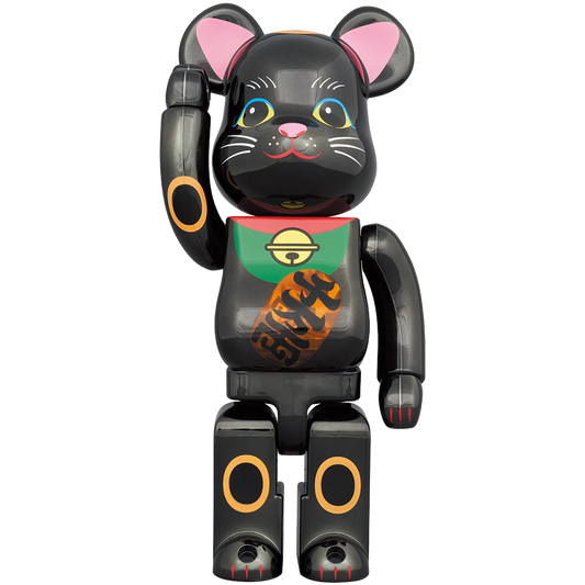 BE@RBRICK 招财猫黑镀夜光 400%