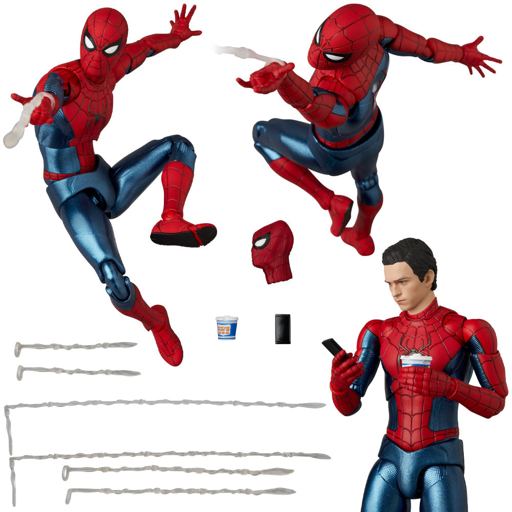 開封品 MAFEX SPIDER-MAN NEW RED ＆ BLUE SUIT MAFEX No. 262 Spider-Man: No Way Home Red & Blue Suit Figure
