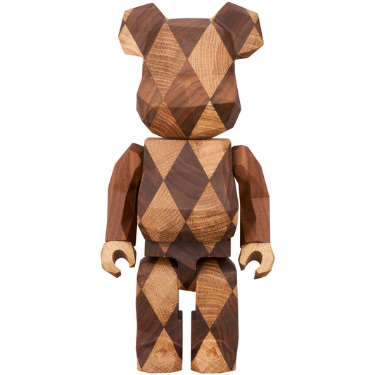 BE@RBRICK Karimoku fragmentdesign carved wooden-LATTICE PATTERN 400％