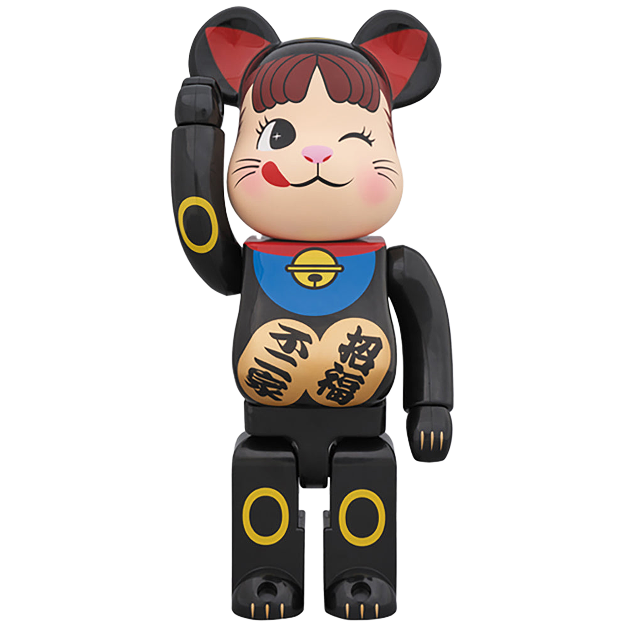 BE@RBRICK 招き猫 ペコちゃん 黒 100％ ＆ 400％