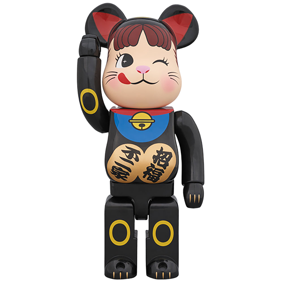 BE@RBRICK 招き猫 ペコちゃん 黒 100％ ＆ 400％