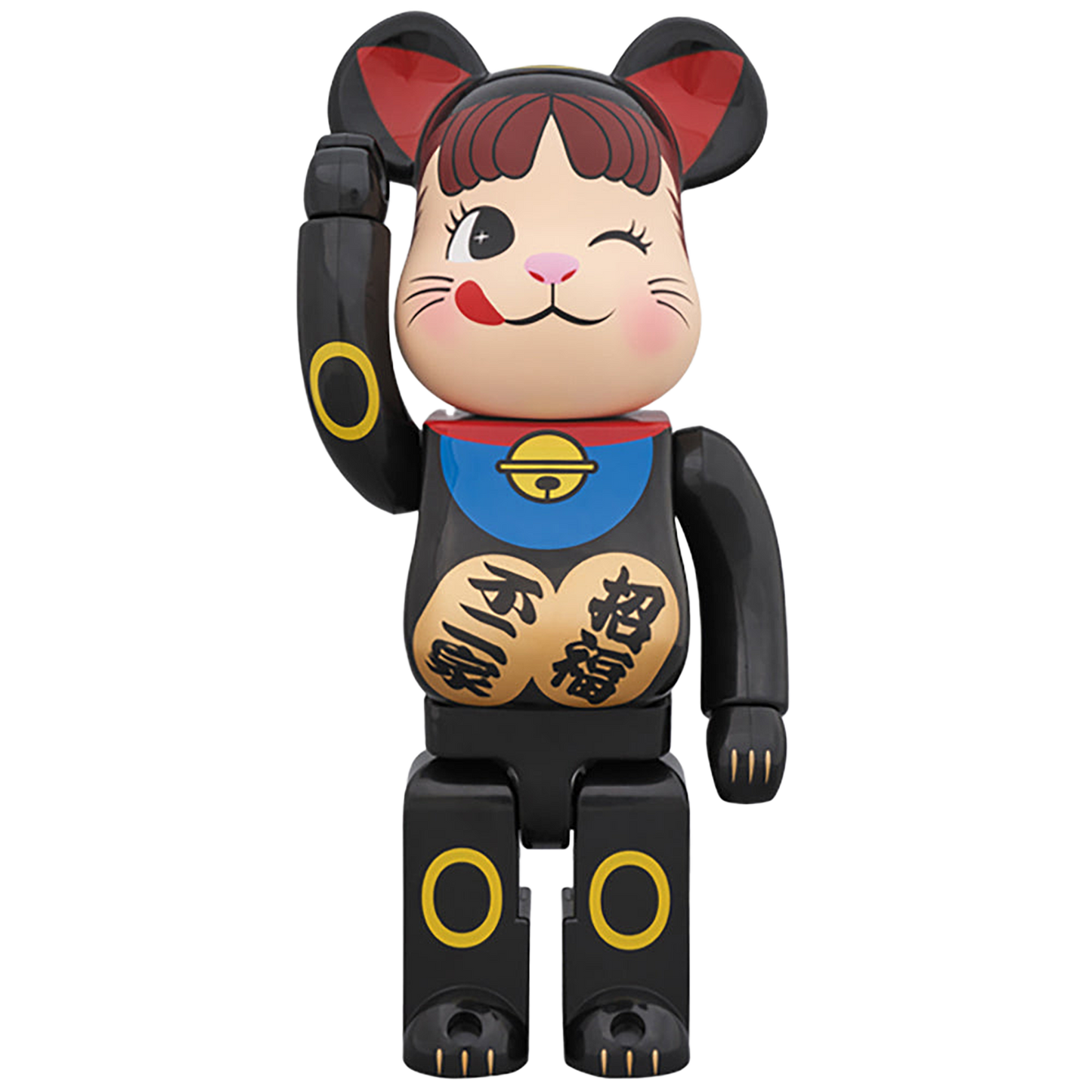 BE@RBRICK 招き猫 ペコちゃん 黒 100％ ＆ 400％