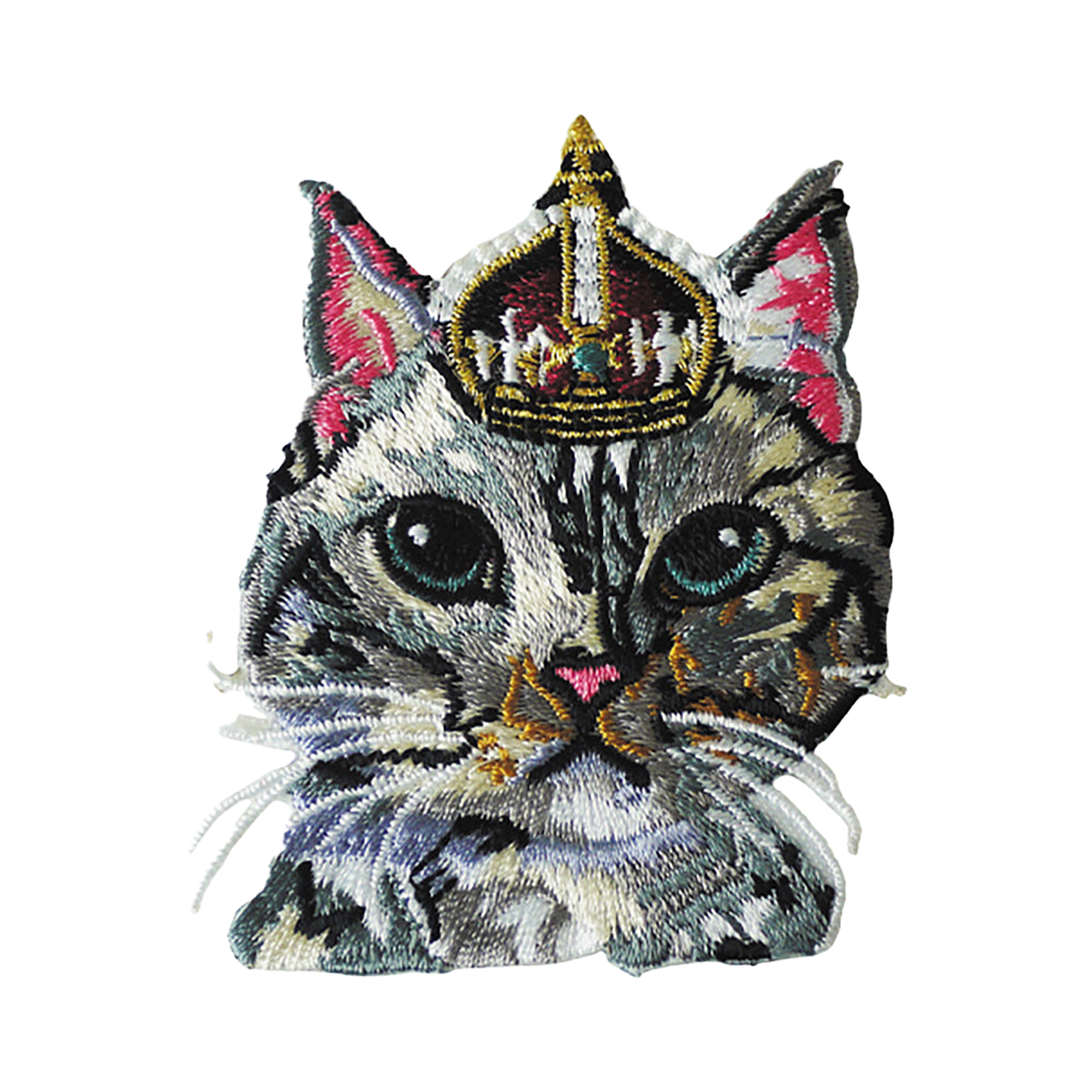 gris gris des BONBON オリジナル刺繍ワッペン／カードセット SHIRONECO（刺繍ワッペン、カード1枚、封筒1枚）