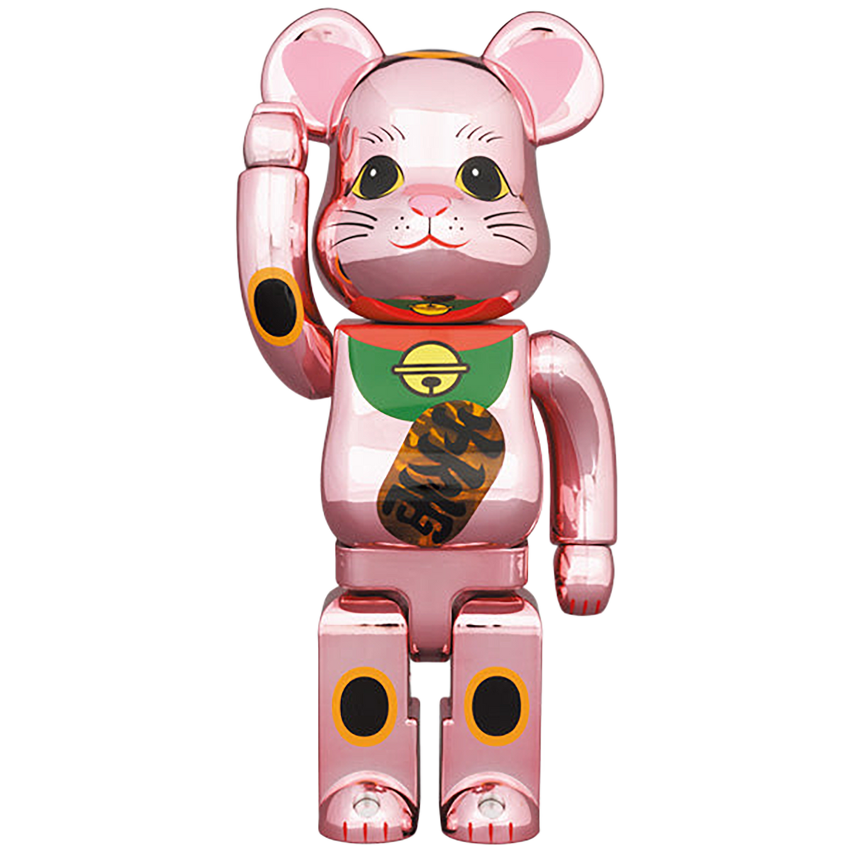 BE@RBRICK Maneki Neko Peach Gold Plated luminous 400％