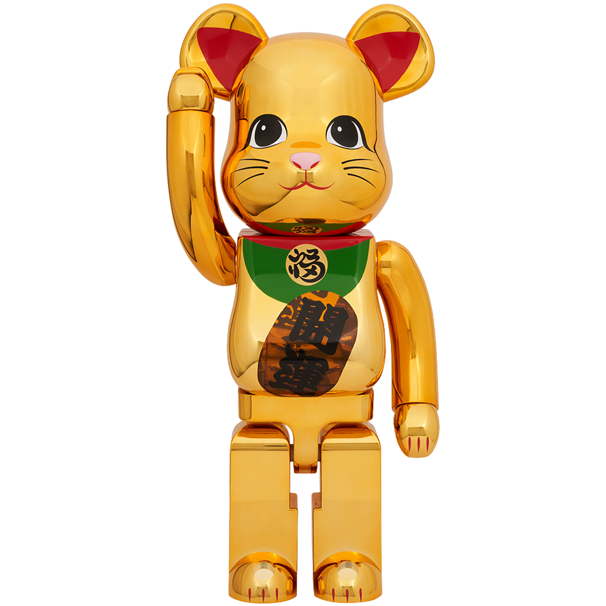 BE@RBRICK Manekineko Good Luck Gold Plated Luminous 1000%