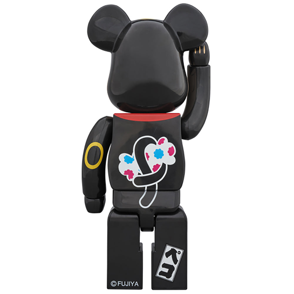 BE@RBRICK 招き猫 ペコちゃん 黒 100％ ＆ 400％_4