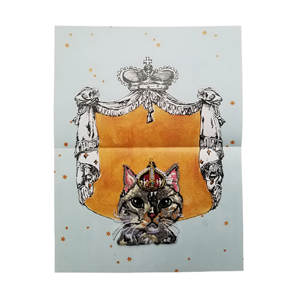 gris gris des BONBON オリジナル刺繍ワッペン／カードセット SHIRONECO（刺繍ワッペン、カード1枚、封筒1枚）_1
