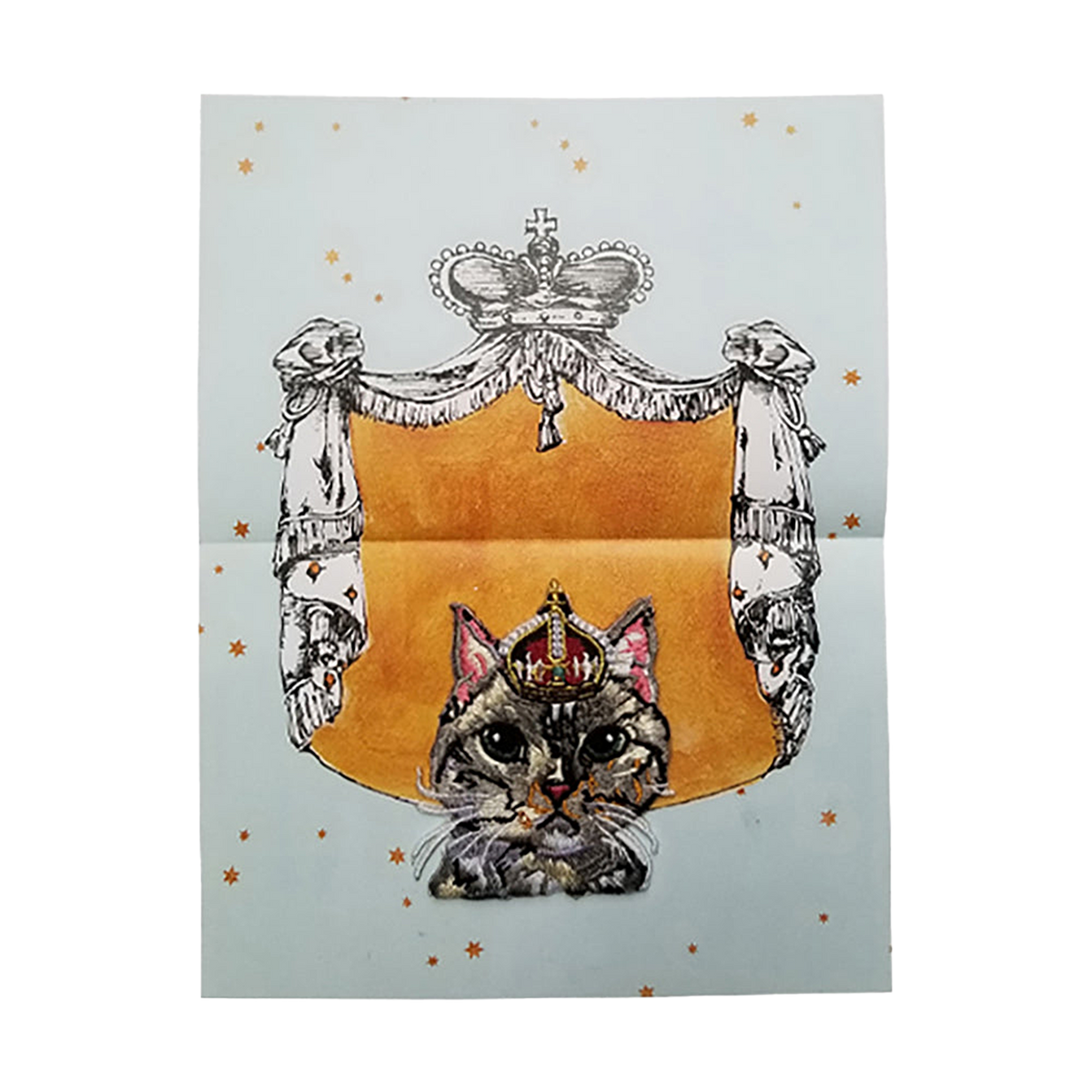 gris gris des BONBON オリジナル刺繍ワッペン／カードセット SHIRONECO（刺繍ワッペン、カード1枚、封筒1枚）