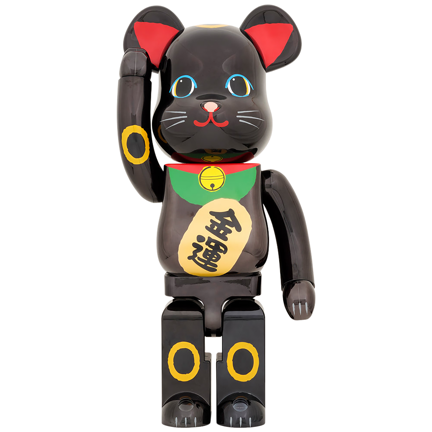 BE@RBRICK 招财猫财运黑色镀金 1000%