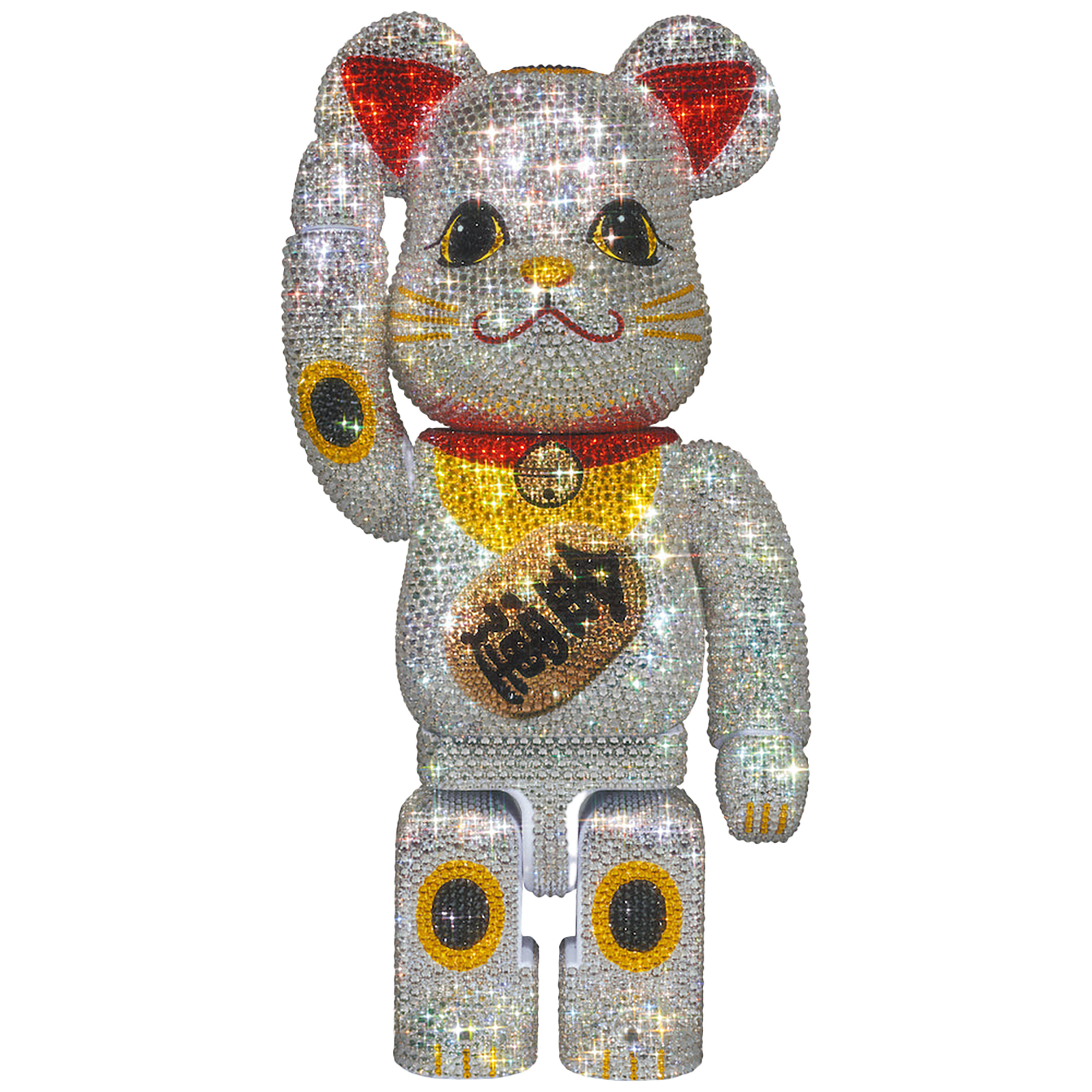 CRYSTAL DECORATE BE@RBRICK Maneki Neko Gold Fortune 400%