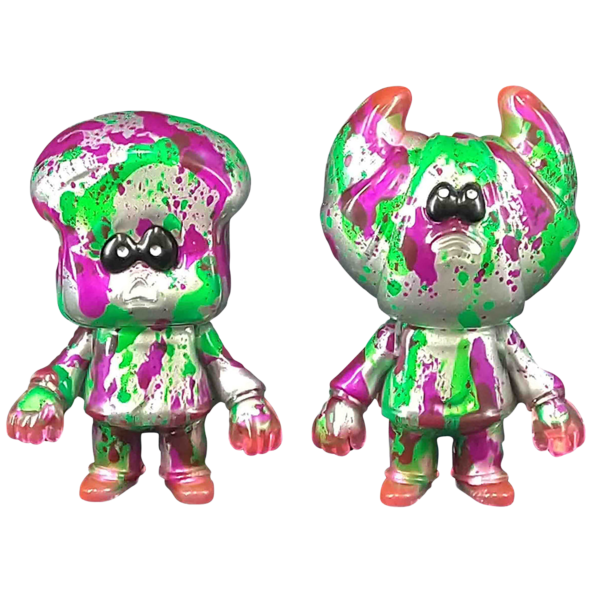 HUMAN ROBOT PANDEAD (Silver canvas) “Shockun” and “Wassan” set