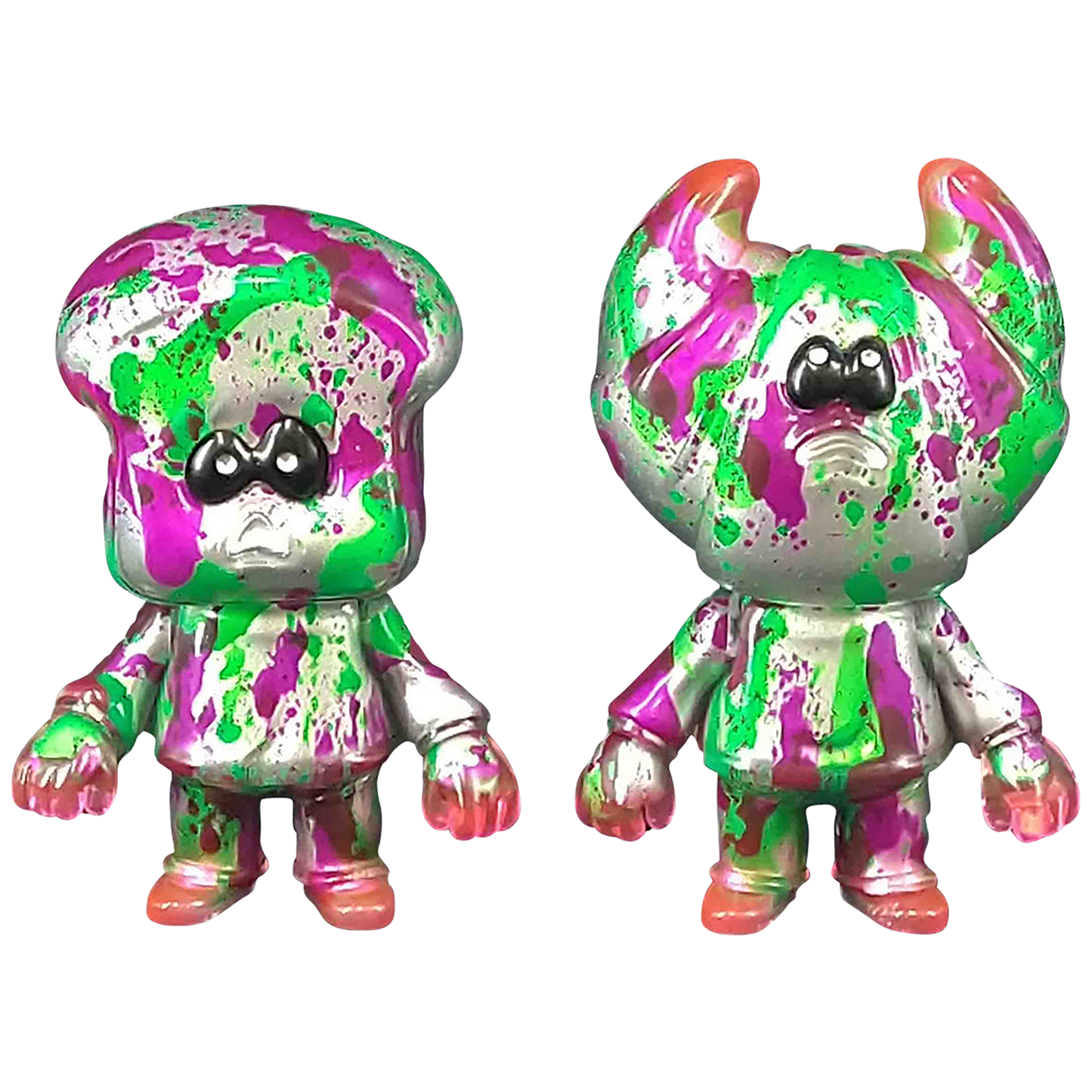 HUMAN ROBOT PANDEAD (Silver canvas) “Shockun” and “Wassan” set