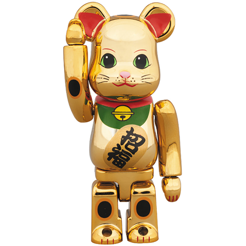 BE@RBRICK 招き猫 金メッキ 伍 100％_0
