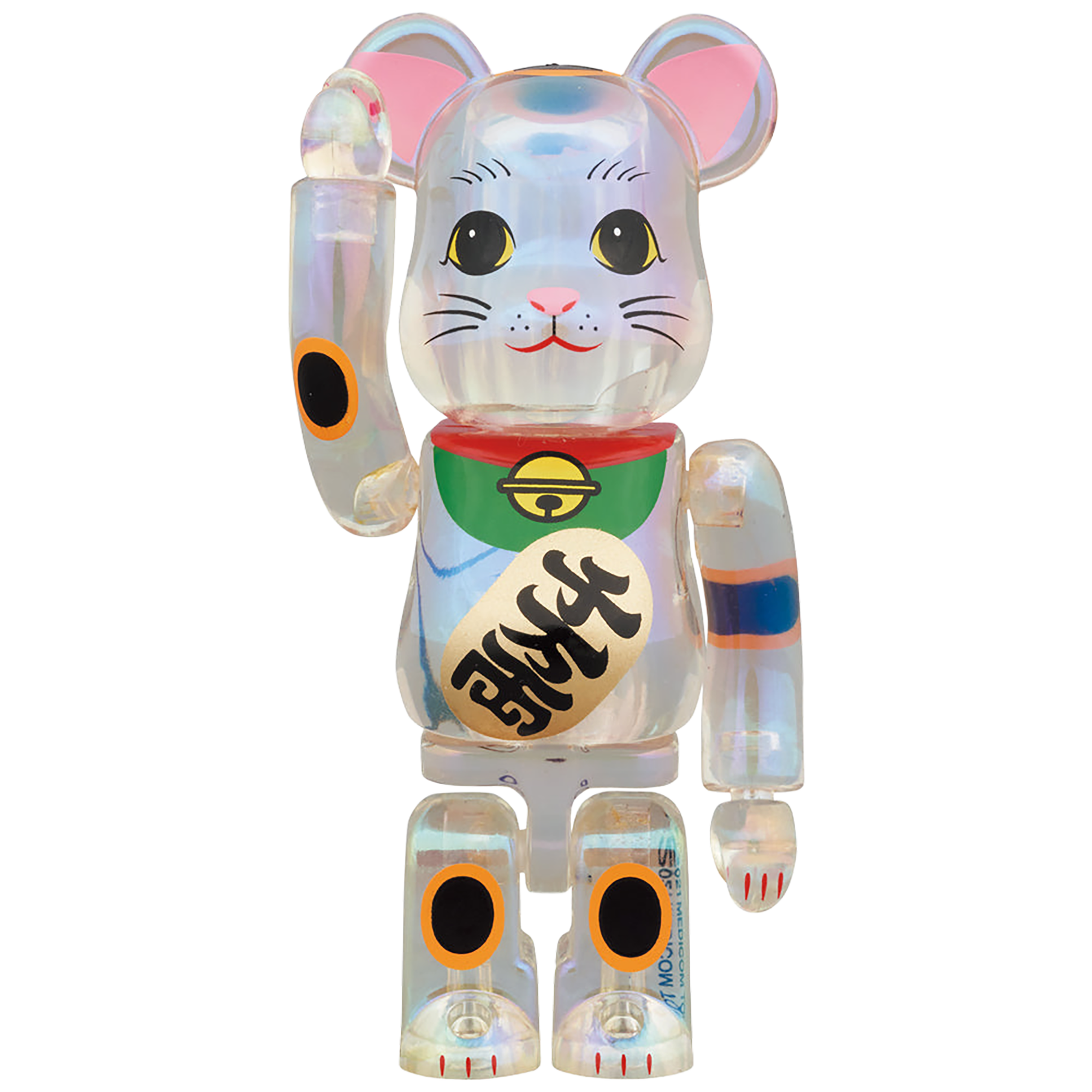 BE@RBRICK Maneki Neko transparent plating 100％ & 400％