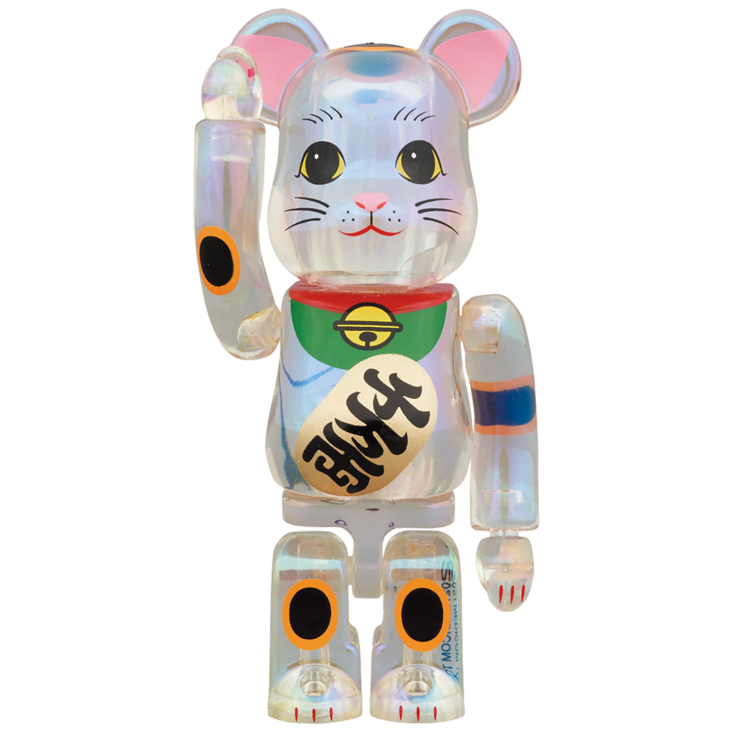 BE@RBRICK Maneki Neko transparent plating 100％ & 400％