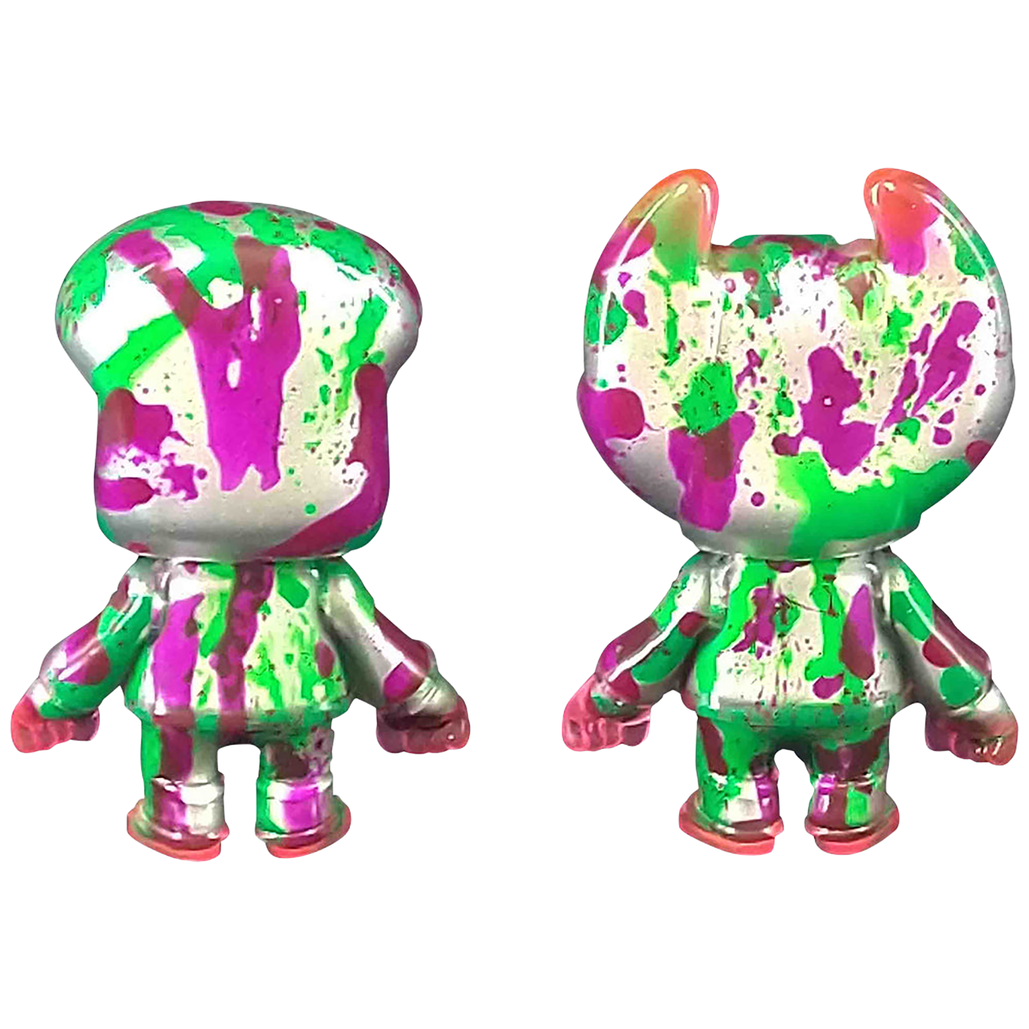 HUMAN ROBOT PANDEAD (Silver canvas) “Shockun” and “Wassan” set