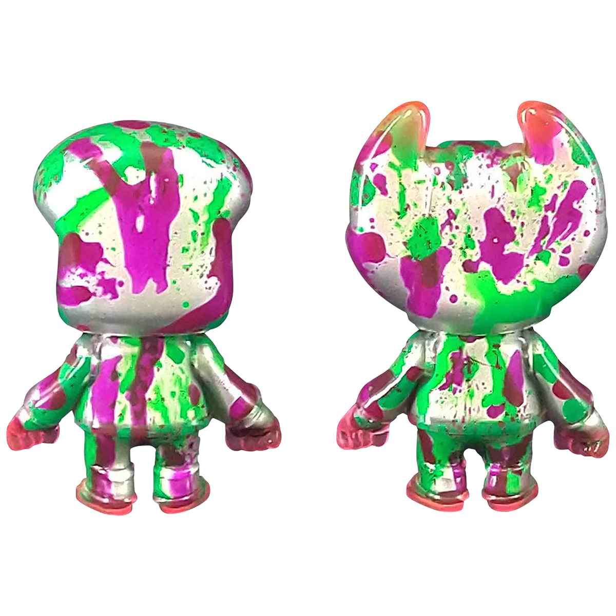 HUMAN ROBOT PANDEAD (Silver canvas) “Shockun” and “Wassan” set