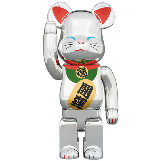 BE@RBRICK 招き猫 銀メッキ 弐 400％
