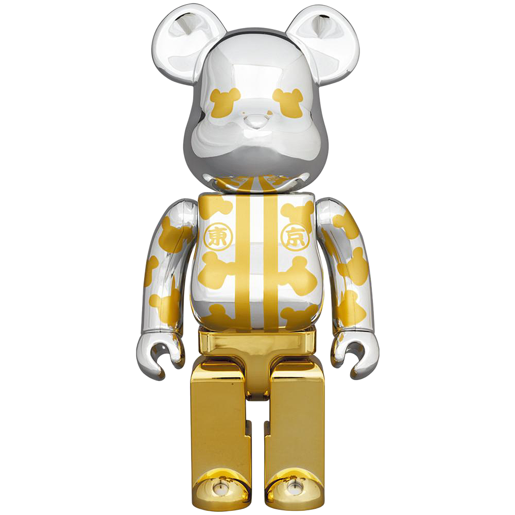 BE@RBRICK Happy Tokyo Silver Plated 100％ & 400％