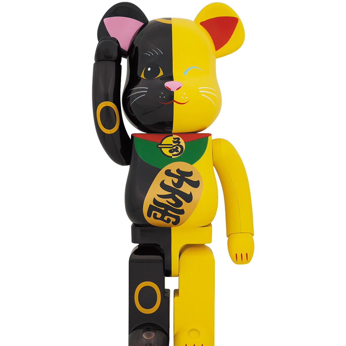 BE@RBRICK 招财猫黑 x 黄 1000%
