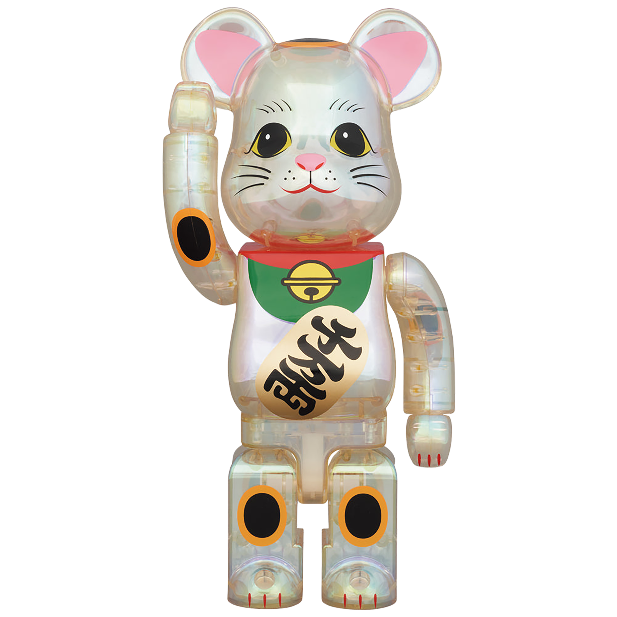 BE@RBRICK Maneki Neko transparent plating 100％ & 400％