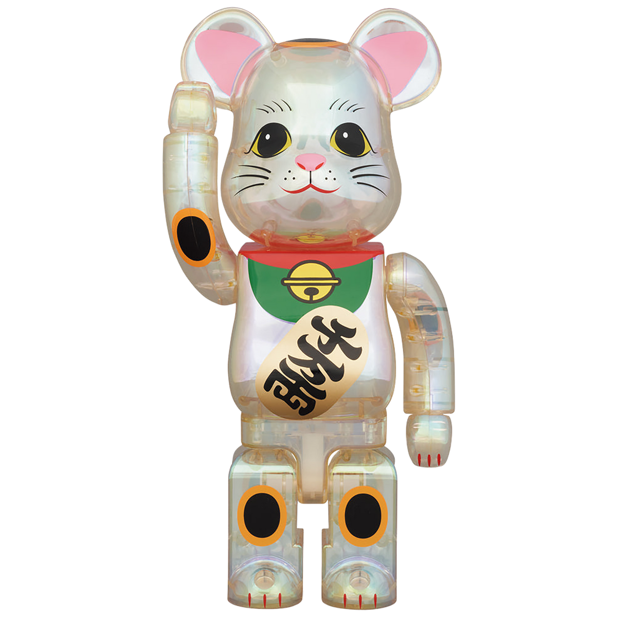 BE@RBRICK Maneki Neko transparent plating 100％ & 400％