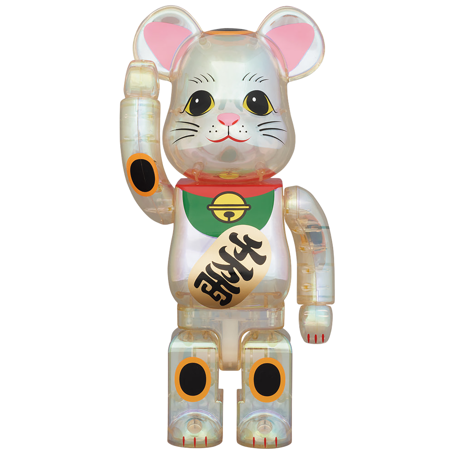 BE@RBRICK Maneki Neko transparent plating 100％ & 400％