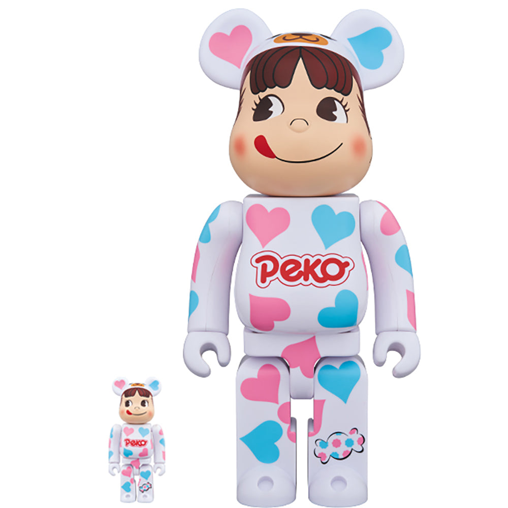 BE@RBRICK 着ぐるみ ペコちゃん ハート 100％ & 400％_0