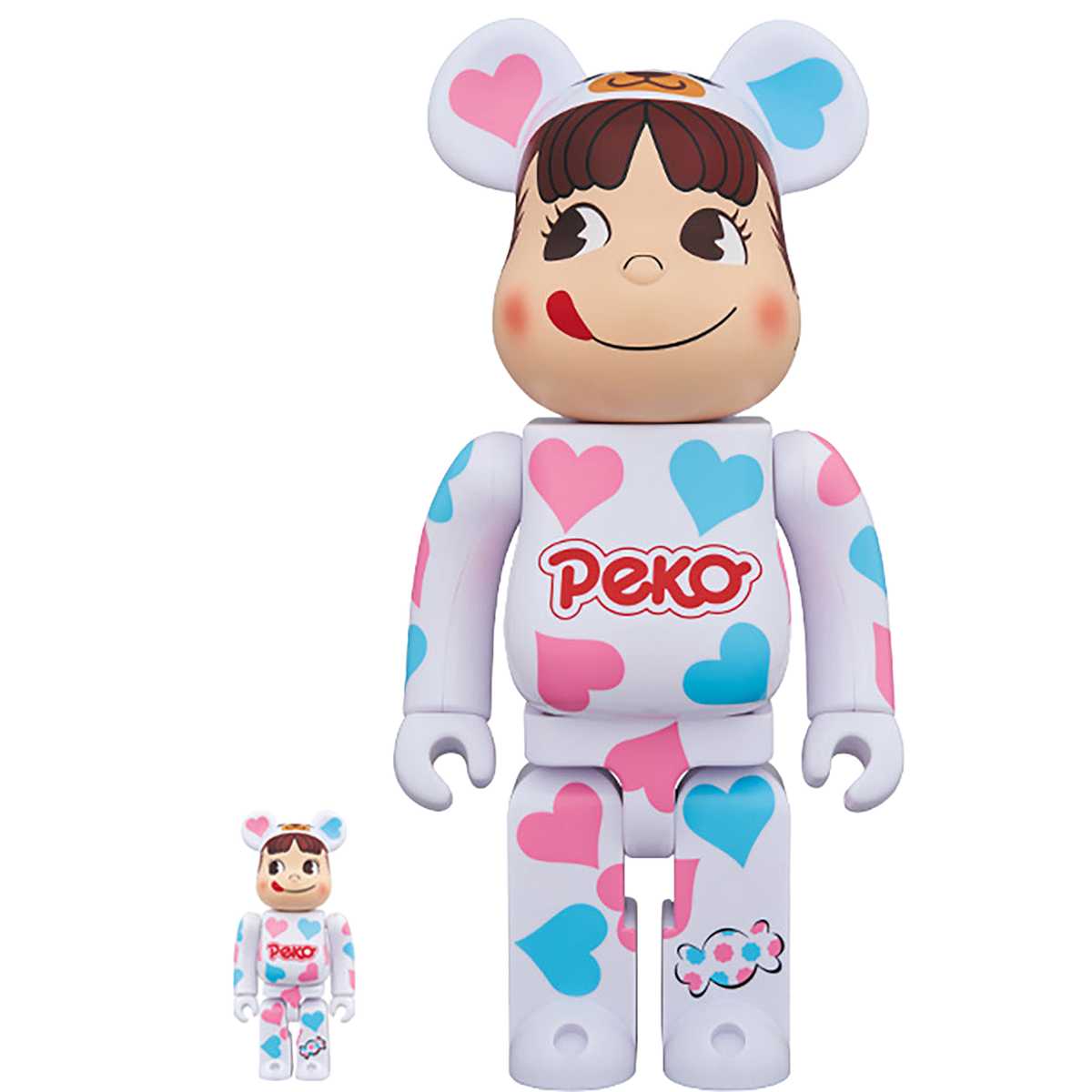 BE@RBRICK 着ぐるみ ペコちゃん ハート 100％ & 400％