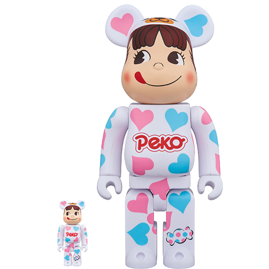BE@RBRICK 着ぐるみ ペコちゃん ハート 100％ & 400％