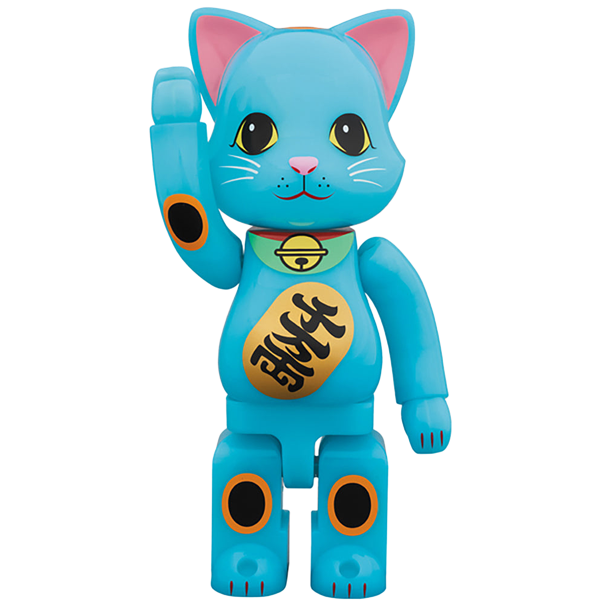 NY@BRICK 招き猫 青蓄光 400％