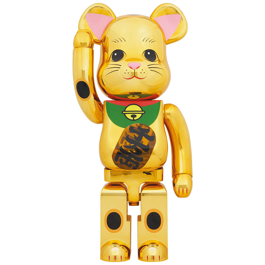 BE@RBRICK Maneki Neko Gold Plated Luminous 1000％