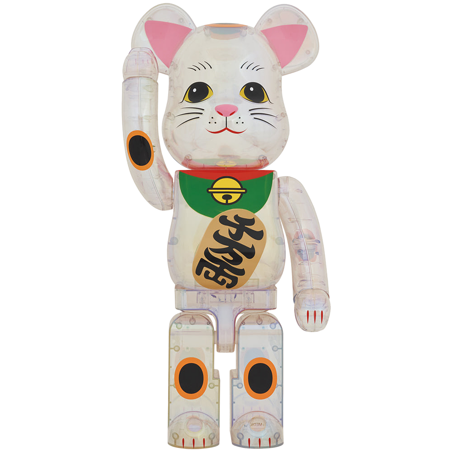 BE@RBRICK Maneki Neko transparent plating 1000％