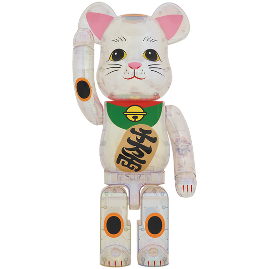 BE@RBRICK Maneki Neko transparent plating 1000％