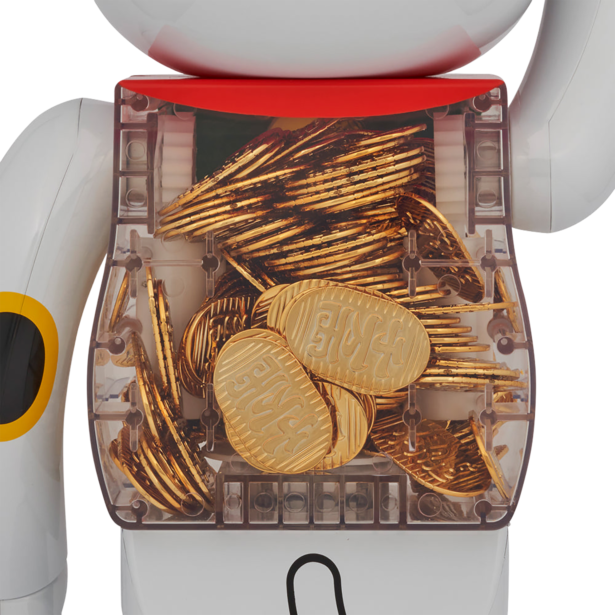 BE@RBRICK Maneki Neko coin White Plating 1000% | MEDICOM TOY