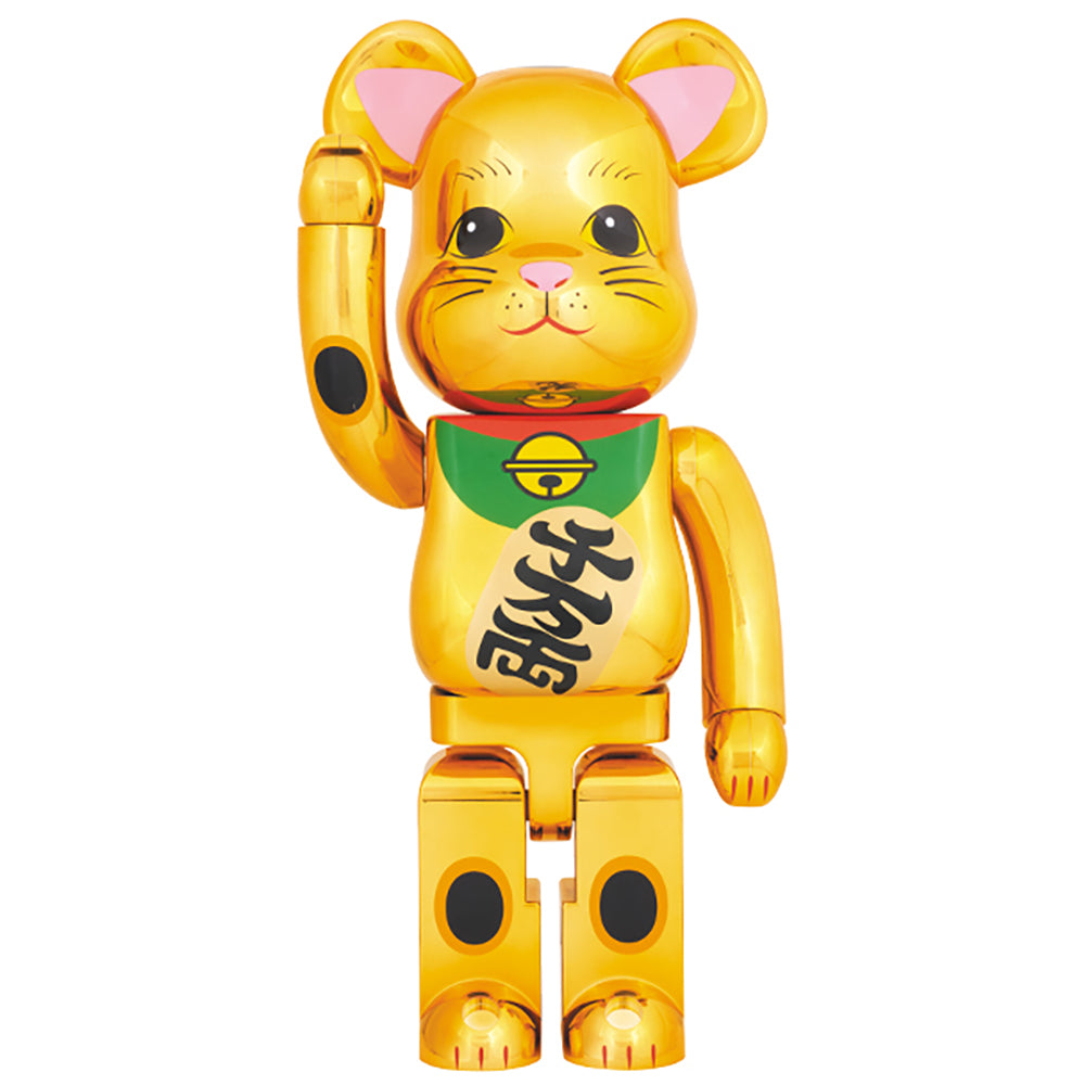 BE@RBRICK 招き猫 金メッキ 1000％_0