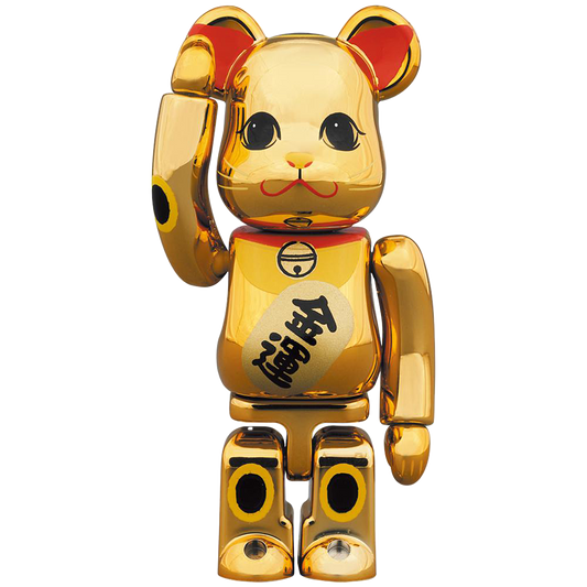 BE@RBRICK Maneki Neko Gold Luck Gold Plated 3 100% 