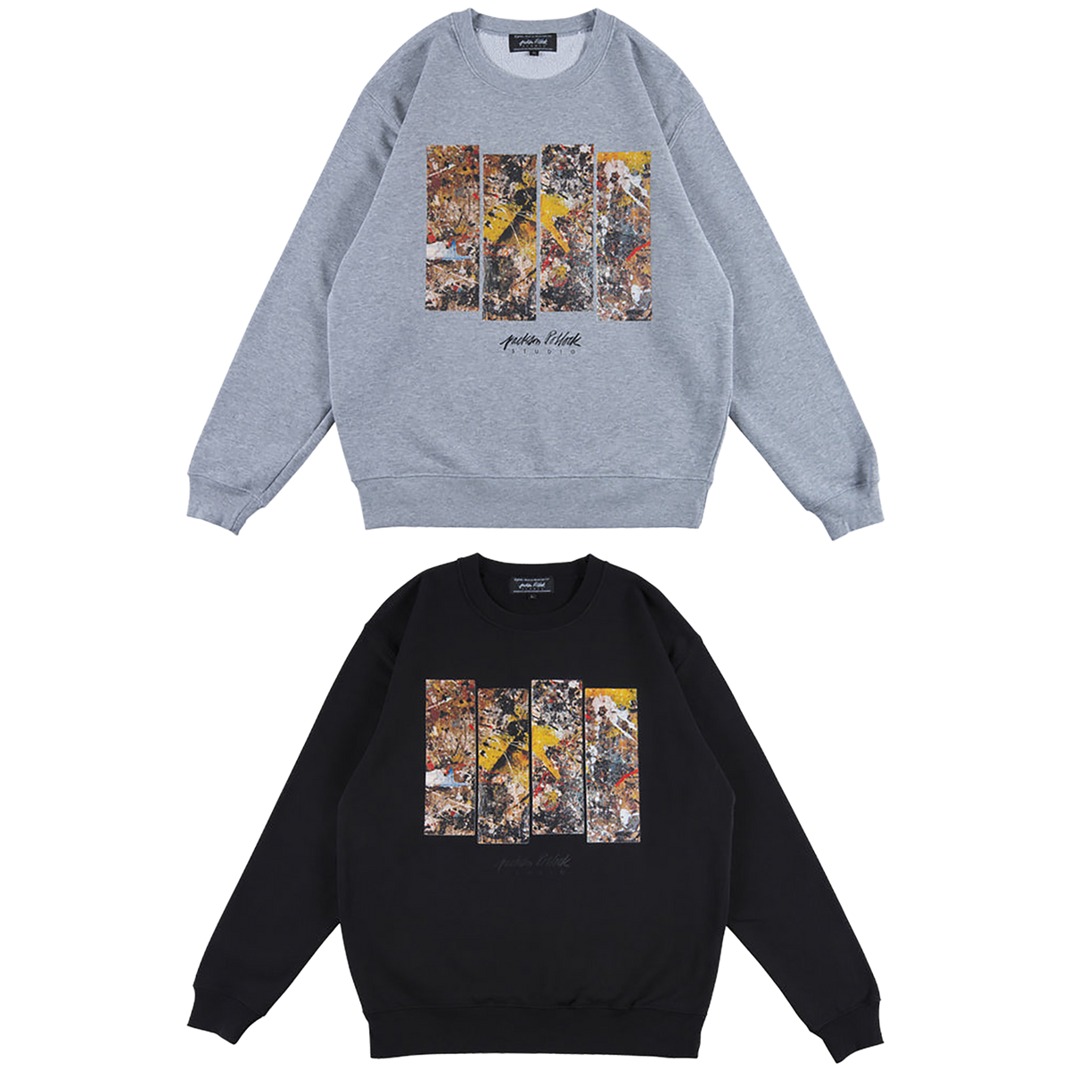 Jackson Pollock Studio CREWNECK SWEATSHIRT "Floor Boards 01"