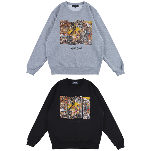 Jackson Pollock Studio CREWNECK SWEATSHIRT "Floor Boards 01"