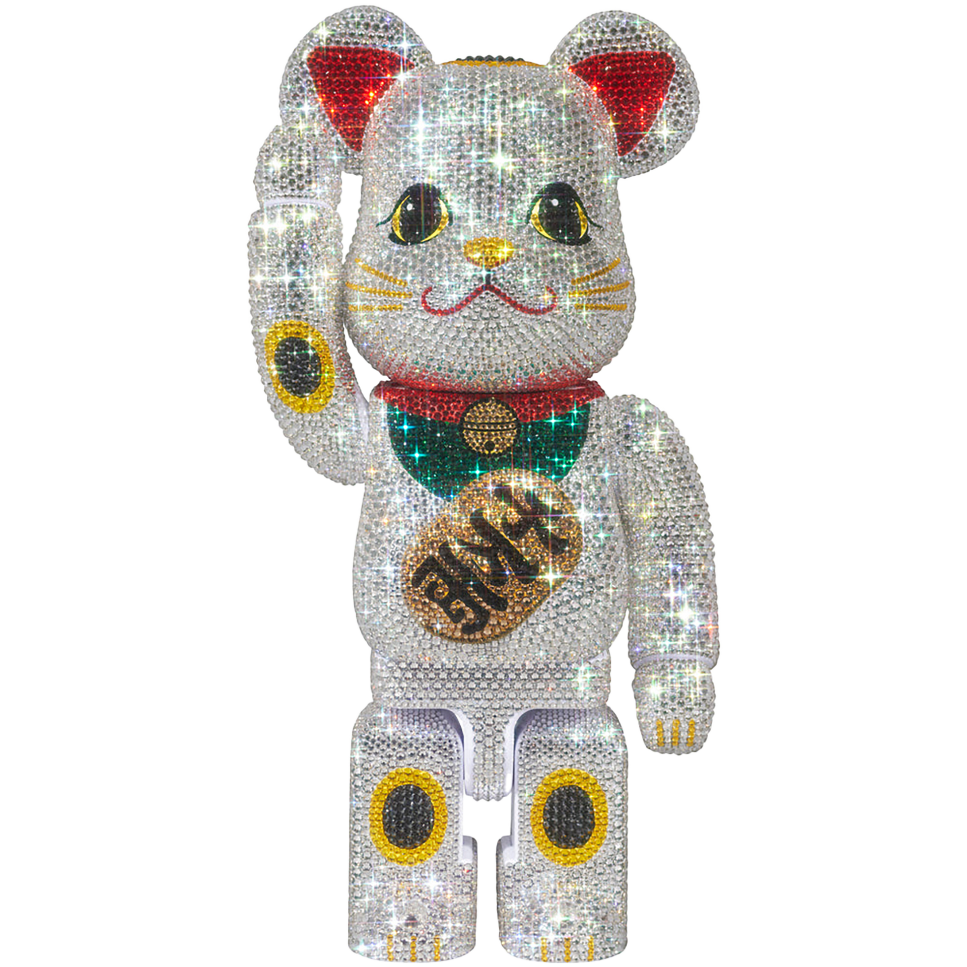 BE@RBRICK CRYSTAL DECORATE Manekineko Million Ryo 400％ | MEDICOM