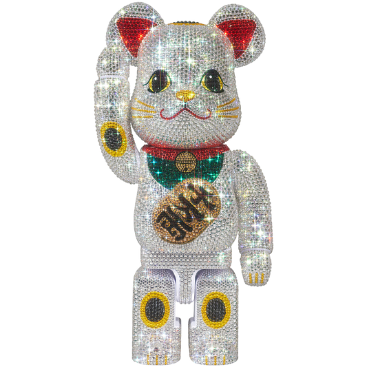 BE@RBRICK 水晶装饰 招财猫 千万两 400%