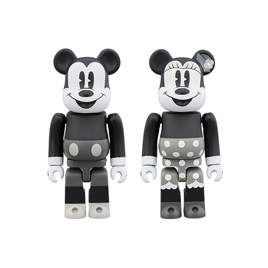 BE@RBRICK MICKEY MOUSE & MINNIE MOUSE 100％（B&W Ver.） 2 PACK