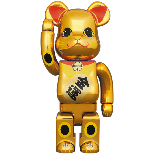 BE@RBRICK Maneki Neko Gold Luck Gold Plated 3 400% 