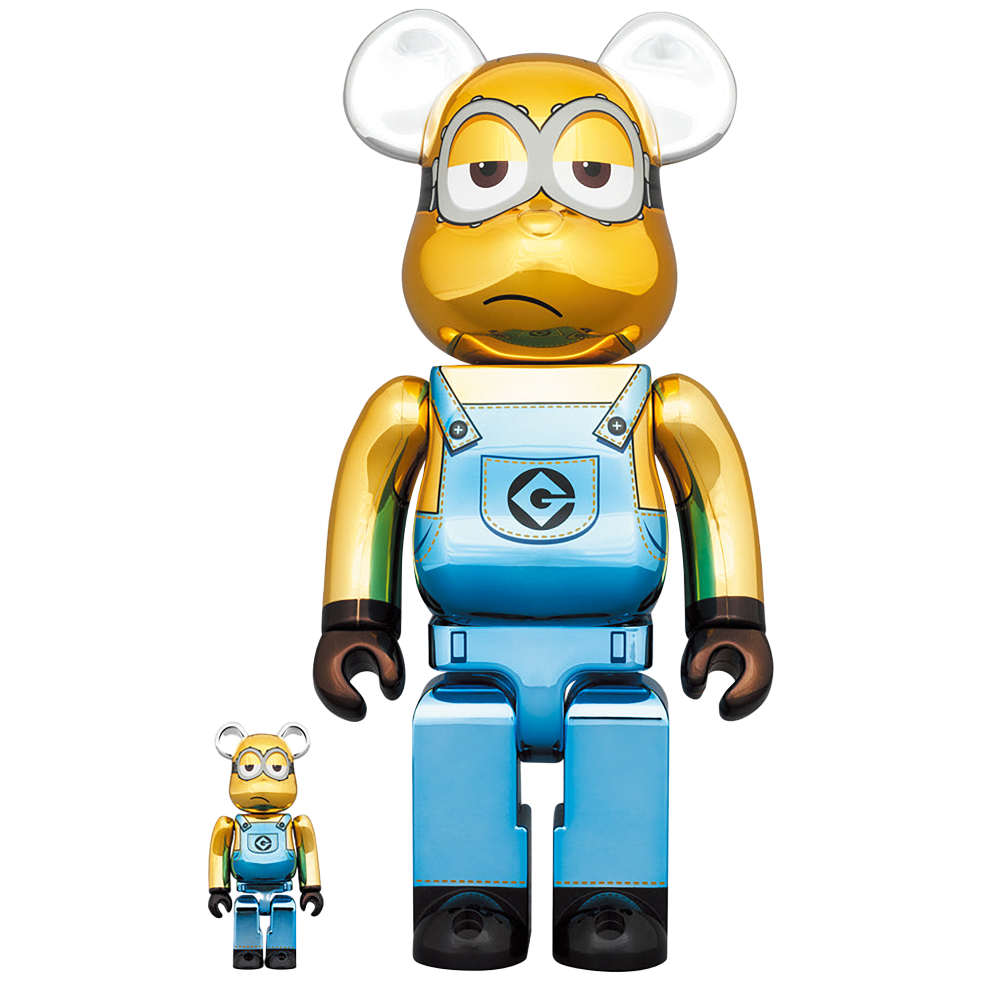 BE@RBRICK KEVIN Chrome Ver. 100％ & 400％
