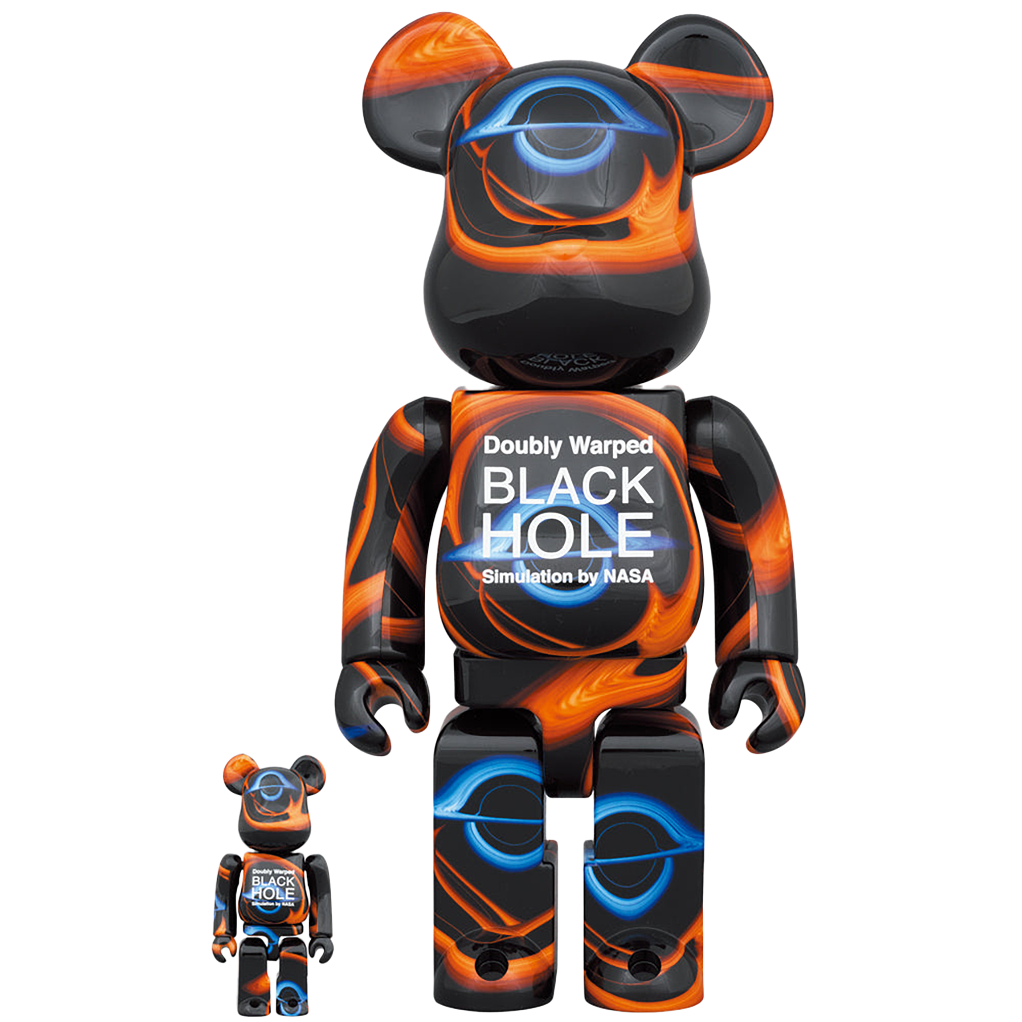 BE@RBRICK Doubly Warped BLACK HOLE 100％ & 400％