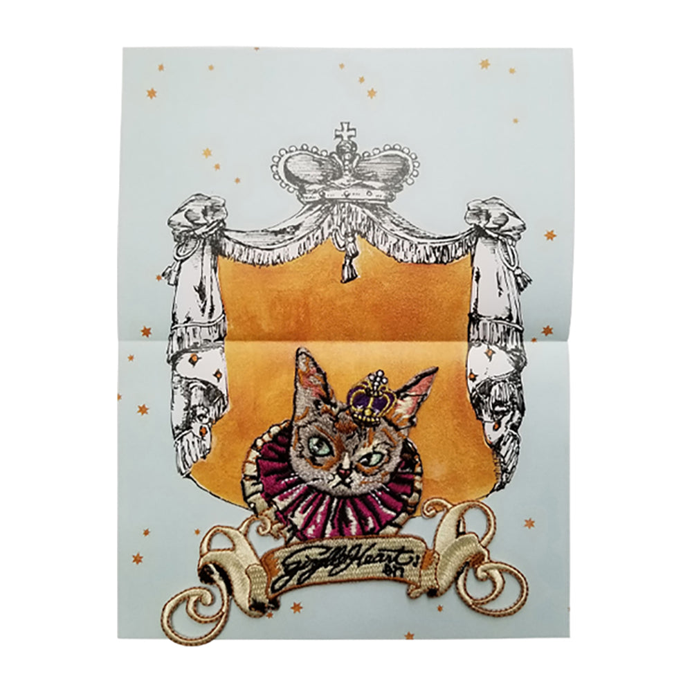 gris gris des BONBON オリジナル刺繍ワッペン／カードセット 鏡の国のKOHAKUちゃん（刺繍ワッペン、カード1枚、封筒1枚）_1