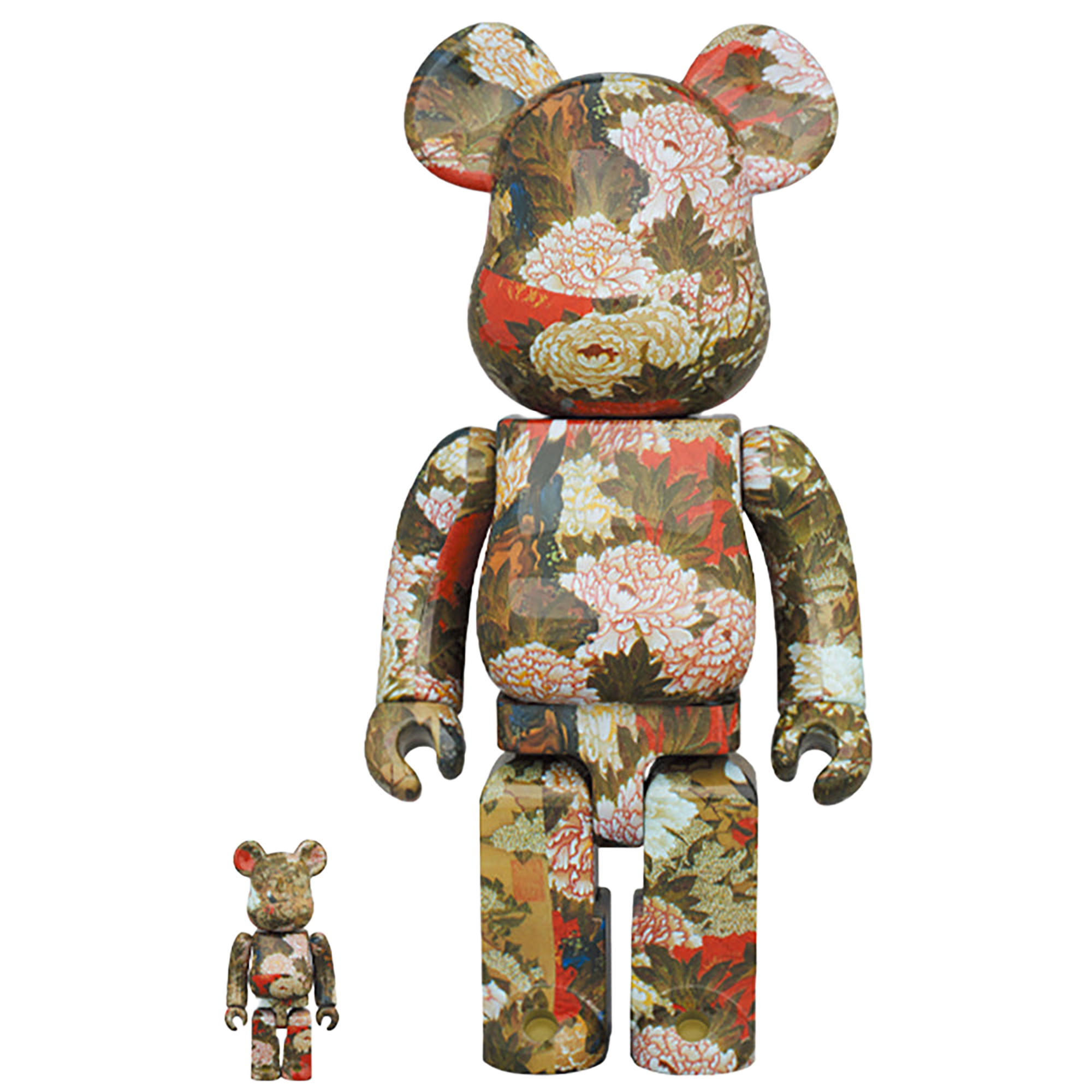 BE@RBRICK 伊藤若冲「牡丹小禽図」100％ & 400％